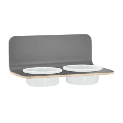 Heimtierbedarf^MiaCara Arco Hundenapfhalter mit Porzellannäpfen ML