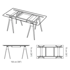 Tische|Schreibtische^Design House Stockholm Arco Schreibtisch 150x75x74cm