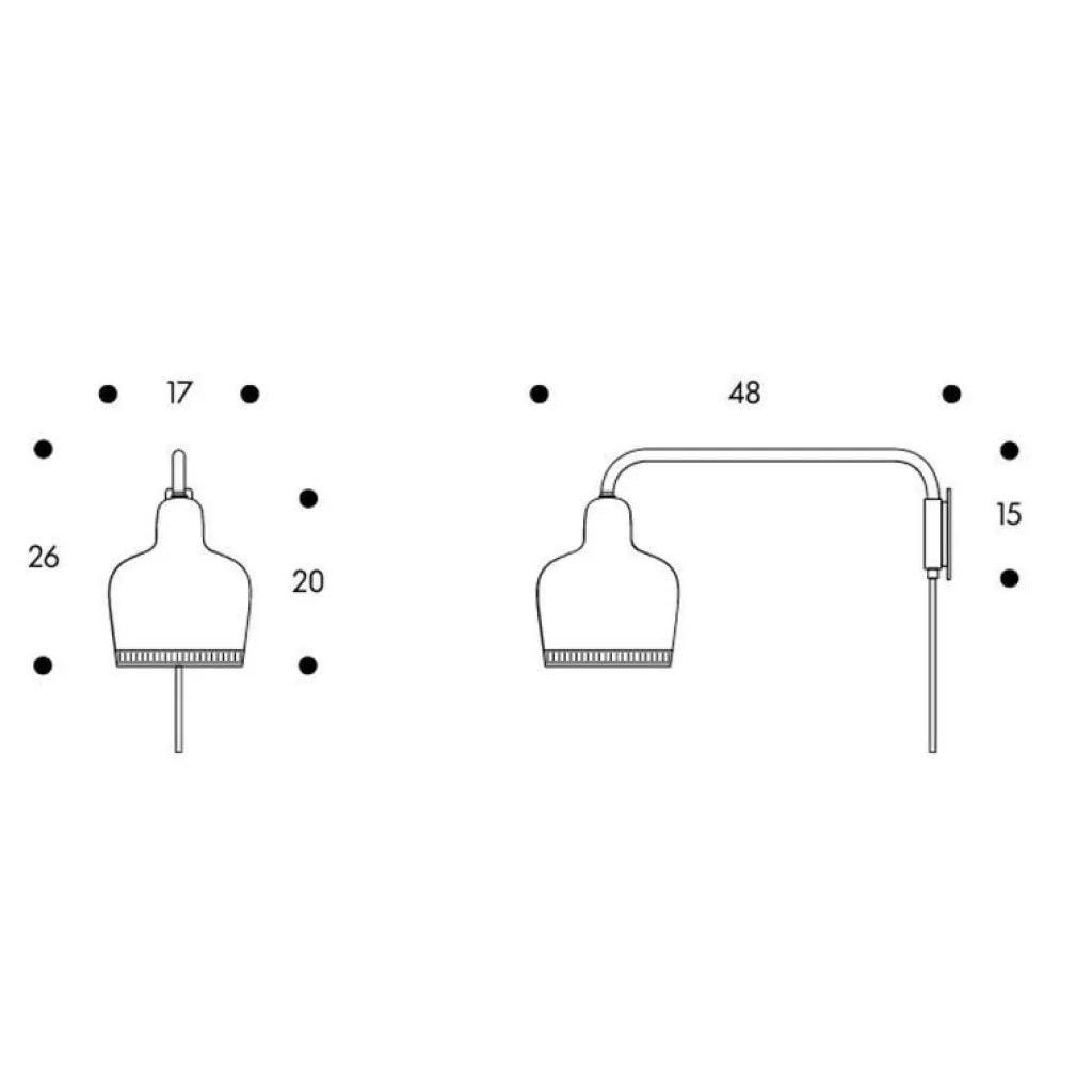 Artek A330S Golden Bell Wandleuchte| Wandleuchten