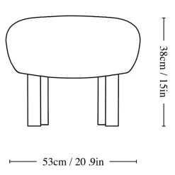 Poufs^&Tradition ATD1 Ottoman Gestell Walnuss