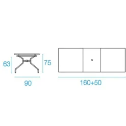 Emu Athena Gartentisch ausziehbar 160x90cm| Gartentische