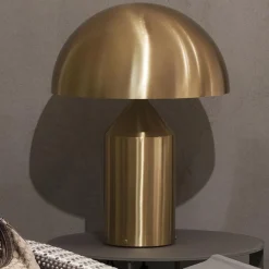 Nachttischleuchten^Oluce Atollo Tischleuchte gold