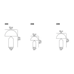 Nachttischleuchten^Oluce Atollo Tischleuchte gold