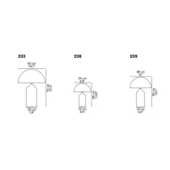Oluce Atollo Tischleuchte schwarz| Tischleuchten|Nachttischleuchten
