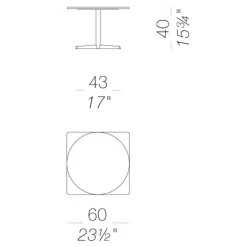 Lapalma Auki P15 Beistelltisch H40cm| Beistelltische|Tische