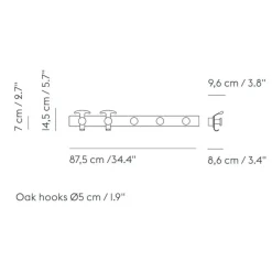 Garderoben^Muuto Avail Wandgarderobe