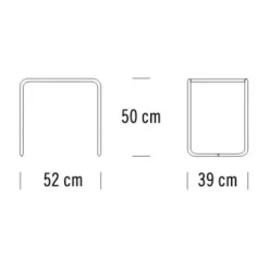 Beistelltische^Thonet B 9 Beistelltisch 2er Set Glas