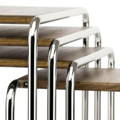 Thonet B 9 Pure Materials Beistelltisch 4er Set Nussbaum| Beistelltische