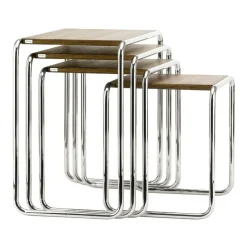 Tische^Thonet B 9 Pure Materials Beistelltisch 4er Set Nussbaum