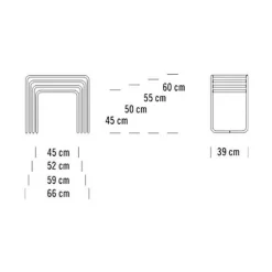 Tische^Thonet B 9 Pure Materials Beistelltisch 4er Set Nussbaum