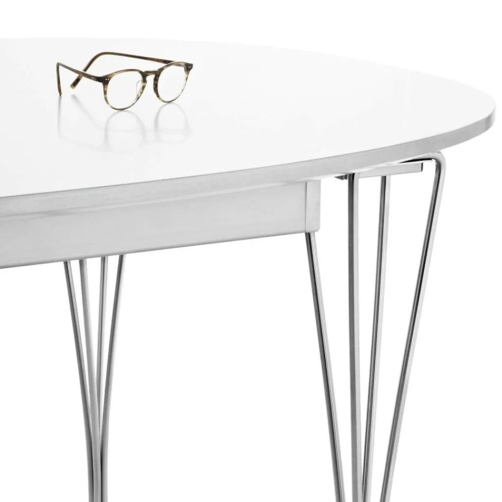 Tische^Fritz Hansen B619 Super-elliptischer Tisch Laminat ausziehbar