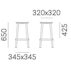 Barhocker^Pedrali Babila 2702 Barhocker 65cm