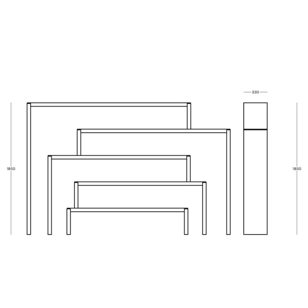 Zeus Babilonia XL Regal 230x33x185cm| Regale