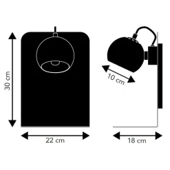 Wandleuchten^Frandsen Ball Wandleuchte mit USB