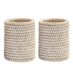 Decor Walther Basket BER Rattan-Becher-Set 2tlg.| Badaccessoires