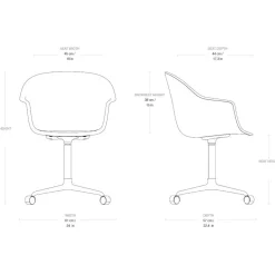 Gubi Bat Meeting Stuhl Vollpolsterung| Bürostühle