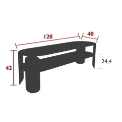 Fermob Bebop Garten-Beistelltisch 120x40cm| Garten-Beistelltische