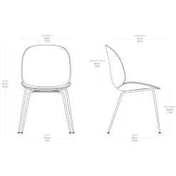 Gubi Beetle 3D Veneer Stuhl Stoff gepolstert| Stühle