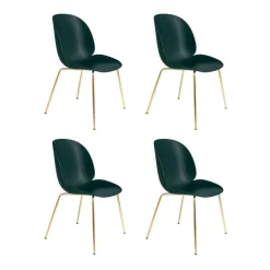 Gubi Beetle Dining Chair Stuhl Gestell Messing 4er Set| Stühle