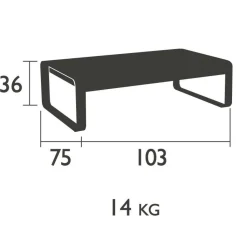 Fermob Bellevie niedriger Tisch| Garten-Beistelltische