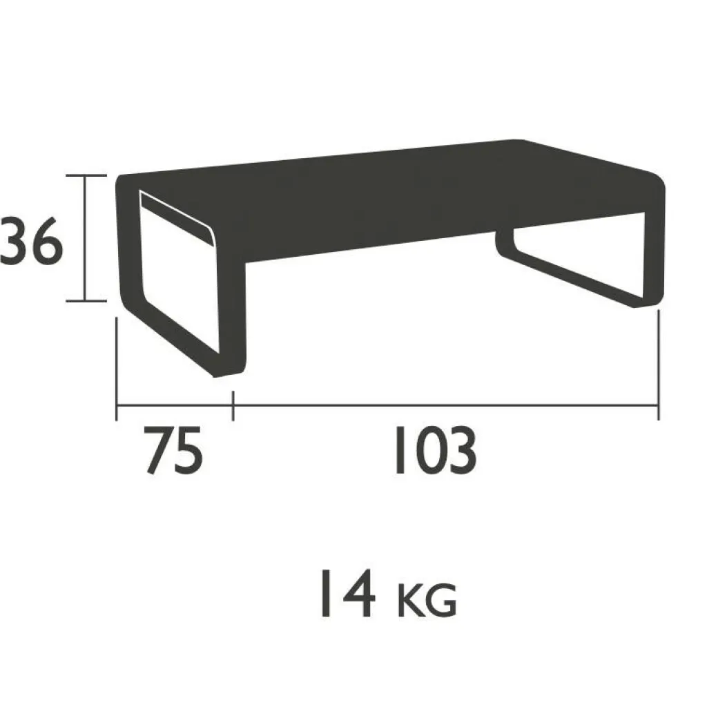 Fermob Bellevie niedriger Tisch| Garten-Beistelltische