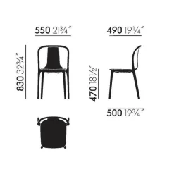 Stühle^Vitra Belleville Gartenstuhl Kunststoff