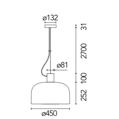Pendelleuchten^Flos Bellhop Glass Pendelleuchte