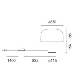 Nachttischleuchten^Flos Bellhop Glass Tischleuchte