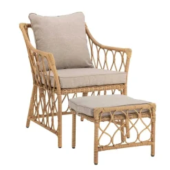 Bloomingville Belluce Loungestuhl mit Hocker| Stühle