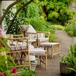 Gartenstühle^Bloomingville Belluce Loungestuhl mit Hocker