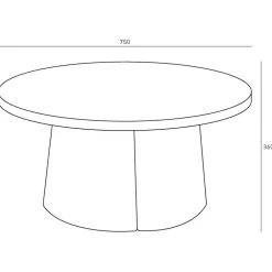 Tische^pulpo Bent Beistelltisch H 36cm