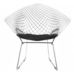 Sessel^Knoll International Bertoia Diamond Sessel mit Sitzkissen
