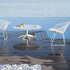 Sessel^Knoll International Bertoia Diamond Sessel mit Sitzkissen