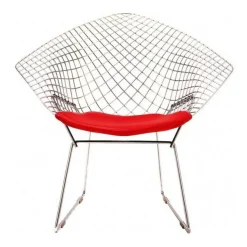 Sessel^Knoll International Bertoia Diamond Sessel mit Sitzkissen