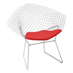 Sessel^Knoll International Bertoia Diamond Sessel mit Sitzkissen