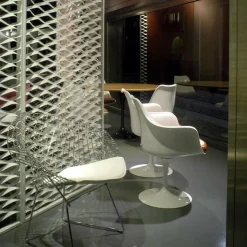 Sessel^Knoll International Bertoia Diamond Sessel mit Sitzkissen