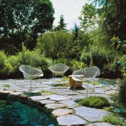 Sessel^Knoll International Bertoia Diamond Sessel mit Sitzkissen