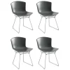 Stühle^Knoll International Bertoia Plastic Stuhl Gestell verchromt 4er Set
