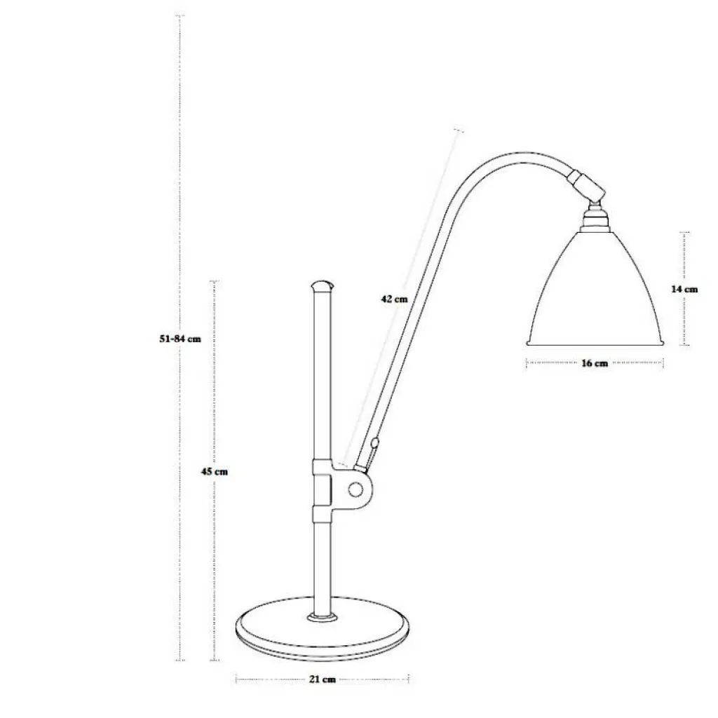 Gubi Bestlite BL1 Tischleuchte Gestell Chrom| Schreibtischleuchten