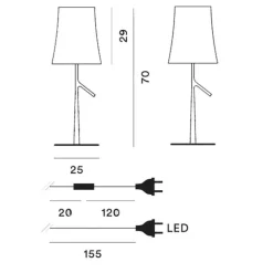 Foscarini Birdie Grande LED Tischleuchte| Tischleuchten