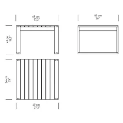 Garten-Beistelltische^Carl Hansen BK16 Garten Beistelltisch