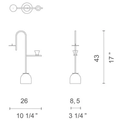 Kerzenständer^Cappellini Blue Kerzenständer H 43cm
