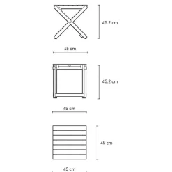 Garten-Beistelltische^Carl Hansen BM5868 Garten Beistelltisch klappbar