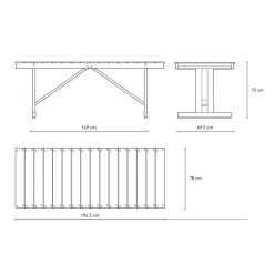 Gartentische^Carl Hansen BM1771 Gartentisch