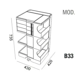 Container|Container^B-Line Boby 3/3 Rollcontainer M