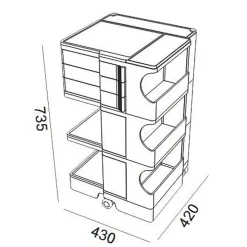 Container|Container^B-Line Boby 3/2 Rollcontainer M