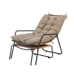 Bloomingville Boel Liegestuhl mit Hocker| Gartenstühle