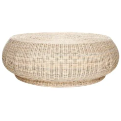 Gervasoni Bolla Rattan-Beistelltisch / Ottomane| Beistelltische|Tische