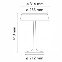 Flos Bon Jour LED Tischleuchte Chrom| Nachttischleuchten