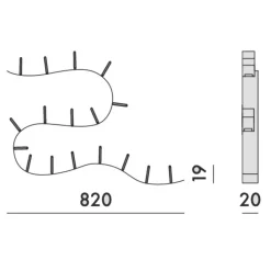 Kartell Bookworm Wandregal 820x20cm| Regale